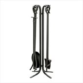Uniflame 5 Piece Black Wrought Iron Fireset
