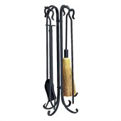 Uniflame 5 Piece Black Heavy Weight Rustic Fireset