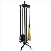 Uniflame 5 Piece Black Wrought Iron Extra Tall Fireset