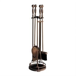 Uniflame 5 Piece Satin Copper Fireset