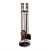 Uniflame 5 Piece Satin Copper Fireset