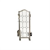 Uniflame 5 Piece Pewter Leaded Glass Fireset