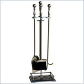 Uniflame 5 Piece Satin Pewter Fireset