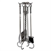 Uniflame 5 Piece Stainless Steel Fireset With Twist Handles