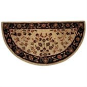 Uniflame Beige with Black Hand Tufted 100% Wool Rug