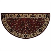 Uniflame Red with Beige Hand Tufted 100% Wool Rug