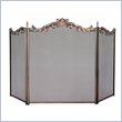 Uniflame 3 Panel Antique Copper Finish Cast Solid Brass Screen