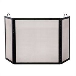 Uniflame 3 Fold Black Wrought Iron Medium Screen