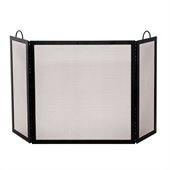 Uniflame 3 Fold Black Wrought Iron Medium Screen