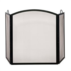 Uniflame 3 Fold Wrought Iron Black Arch Top Large Screen