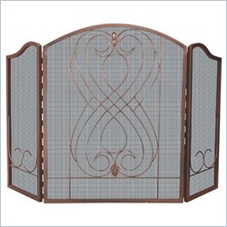 Uniflame 3 Fold Venetian Bronze Screen With Loops