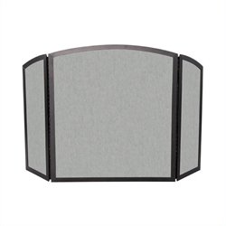 Uniflame 3 Fold Bronze Wrought Iron Screen With Continuous Arch