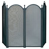 Uniflame 4 Fold Large Diameter Black Screen with Woven Mesh