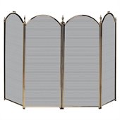 Uniflame 4 Fold Antique Brass Screen