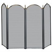 Uniflame 4 Fold Antique Brass/Black Screen (S 5118)