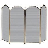 Uniflame 4 Fold Polished Brass Screen