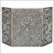 Uniflame 3 Panel Antique Gold Cast Aluminum Screen With Removable Mesh