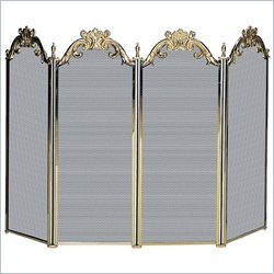Uniflame 4 Panel Cast Solid Brass Screen