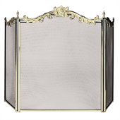 Uniflame 3 Fold Cast Solid Brass Screen