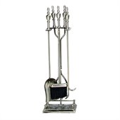 Uniflame 5 Piece Antique Brass Fireset