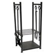 Uniflame Black Wrought Iron Log Rack with Tools