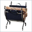 Uniflame Polished Iron Finish Log Rack with Canvas Carrier