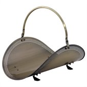 Uniflame 21 Inch Antique Brass Filigree Woodbasket