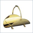 Uniflame 21 Inch Solid Brass Woodbasket with Cast Feet and Handle