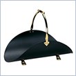Uniflame 21 Inch Height Solid Brass/Black Woodbasket With Cast Feet and Handle