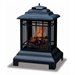 Uniflame Black Two Sided Outdoor Fireplace