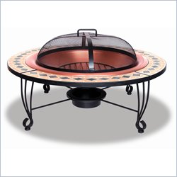 Uniflame Outdoor Fireplace With Copper Bowl