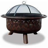 Uniflame Wood Burning Bronze Outdoor Fire Pit