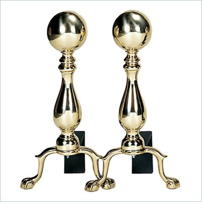 Uniflame Solid Brass Medium Ball Andiron