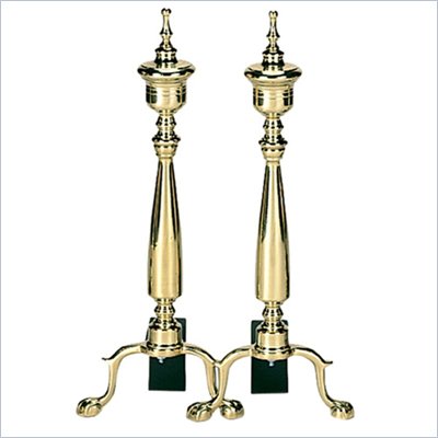 Uniflame Solid Brass Urn Andirons