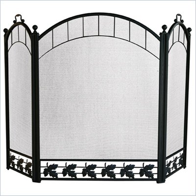 Uniflame 3 Fold Black Bottom Leaf Screen
