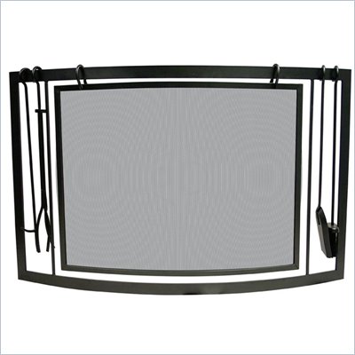 Uniflame Black Wrought Iron Removeable Bowed Sparkguard With Tools