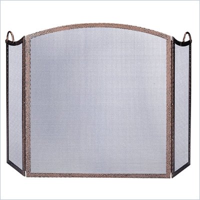 Uniflame 3 Fold Vintage Copper Embossed Arch Top Screen