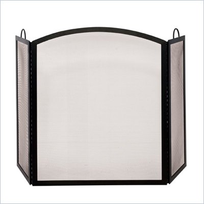 Uniflame 3 Fold Black Wrought Iron Medium Screen