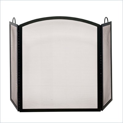 Uniflame 3 Fold Wrought Iron Black Arch Top Large Screen