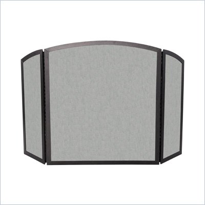 Uniflame 3 Fold Bronze Wrought Iron Screen With Continuous Arch