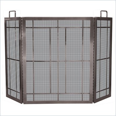 Uniflame 3 Fold Pewter Mission Screen with Handles