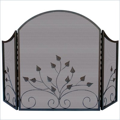 Uniflame 3 Fold Arch Top Graphite Screen with Leaves