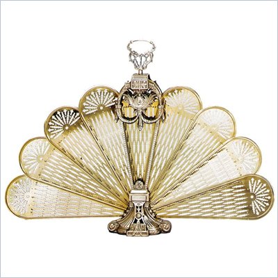 Uniflame Medium Polished Brass Ornate Fan Screen