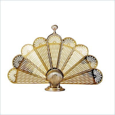 Uniflame Medium Polished Brass Shell Fan Screen