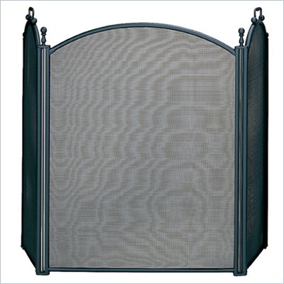 Uniflame 3 Fold Large Diameter Black Screen with Woven Mesh
