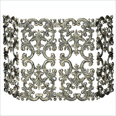 Uniflame 4 Fold Antique Gold Cast Aluminum Screen