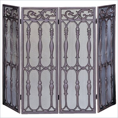 Uniflame 4 Fold Bronze Cast Aluminum Screen with Removble Mesh