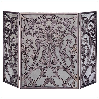 Uniflame 3 Panel Bronze Cast Aluminum Screen with Removable Mesh