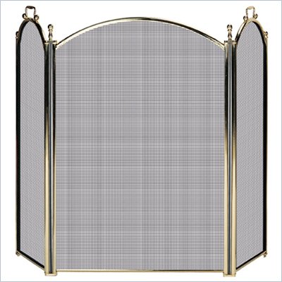 Uniflame 3 Fold Solid Brass Premium Screen