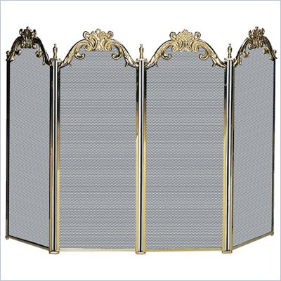 Uniflame 4 Panel Cast Solid Brass Screen
